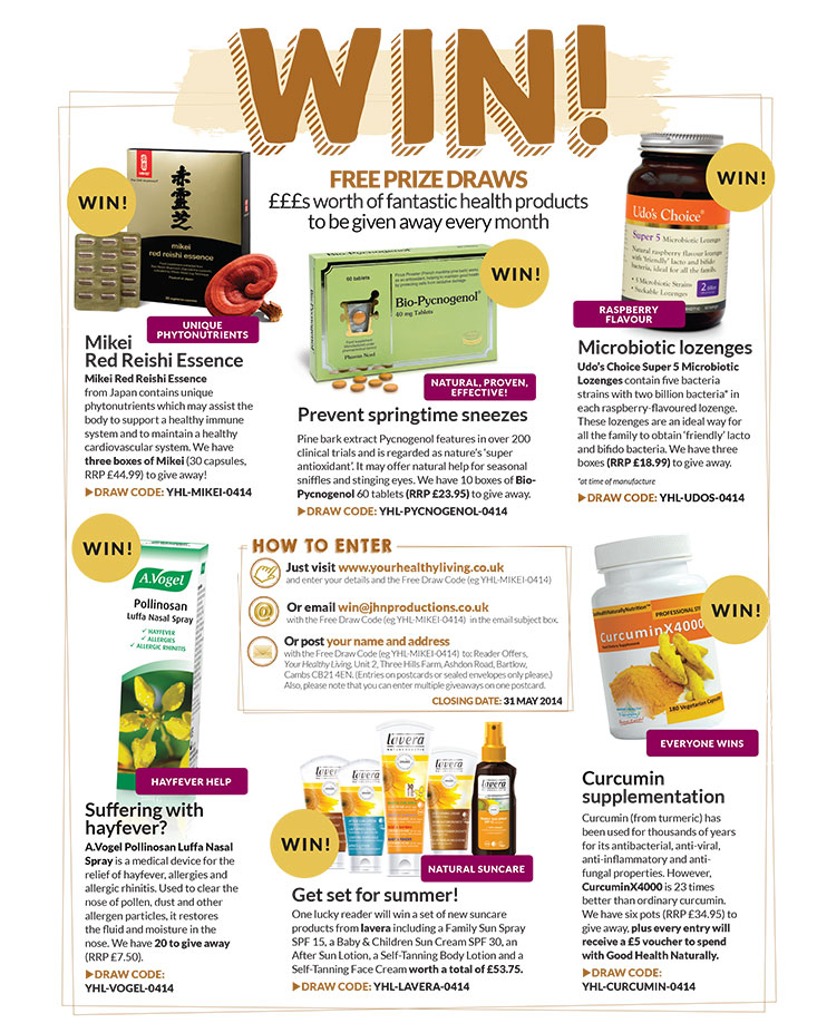 Competition – Win Natural Health Products - Your Healthy Living Magazine